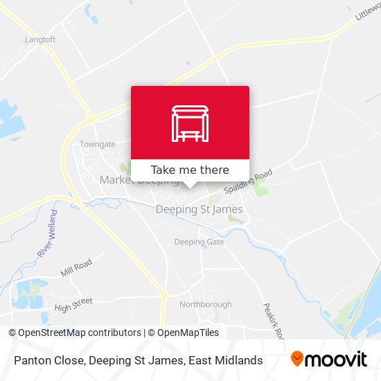 Panton Close, Deeping St James map
