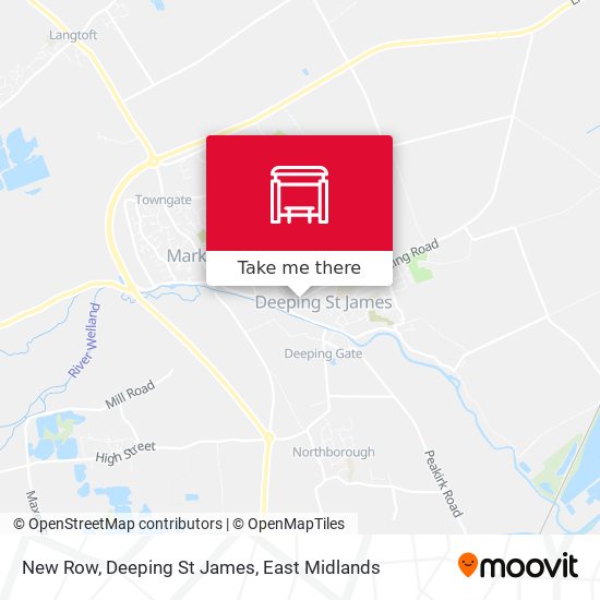 New Row, Deeping St James map