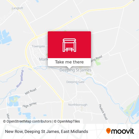 New Row, Deeping St James map