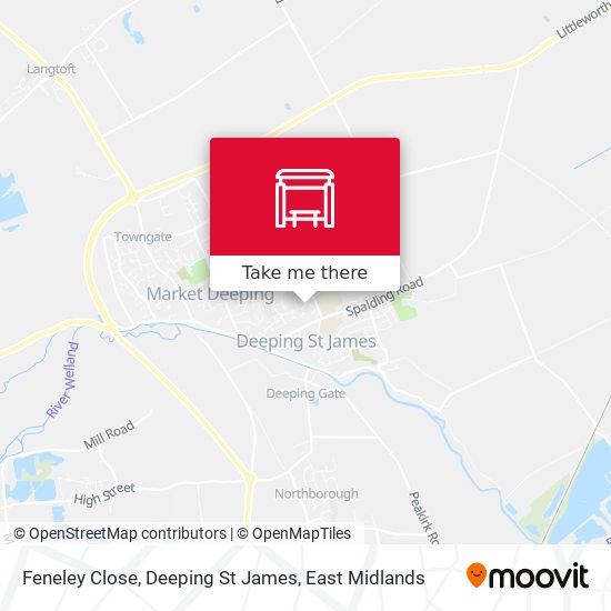 Feneley Close, Deeping St James map