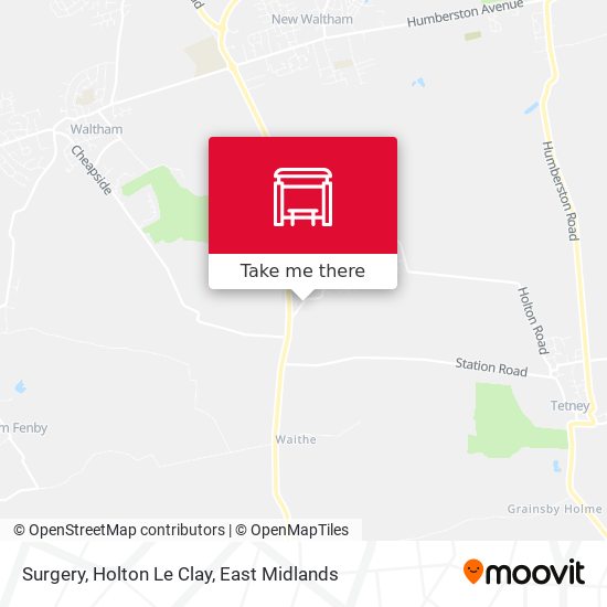 Surgery, Holton Le Clay map