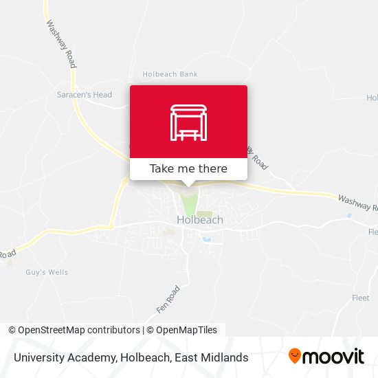 University Academy, Holbeach map
