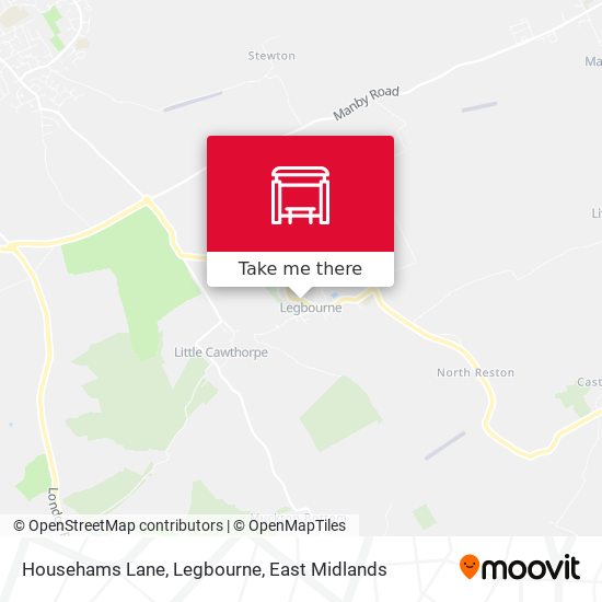 Househams Lane, Legbourne map