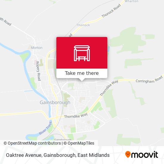 Oaktree Avenue, Gainsborough map