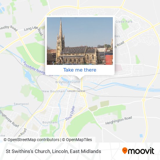 St Swithins's Church, Lincoln map