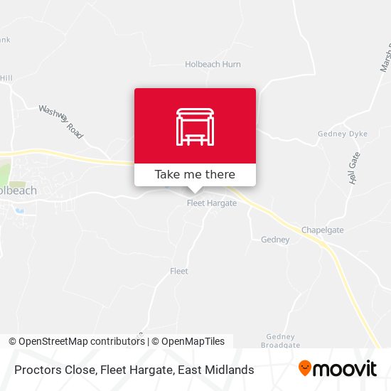 Proctors Close, Fleet Hargate map