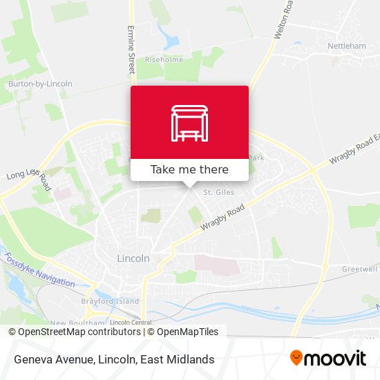 Geneva Avenue, Lincoln map