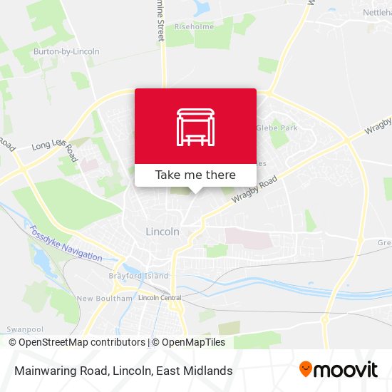 Mainwaring Road, Lincoln map