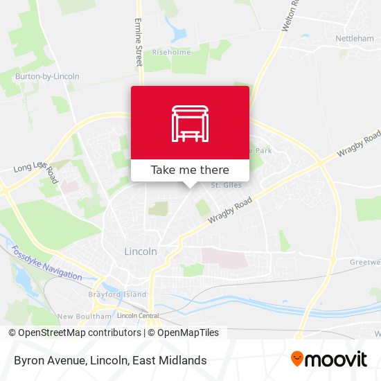 Byron Avenue, Lincoln map