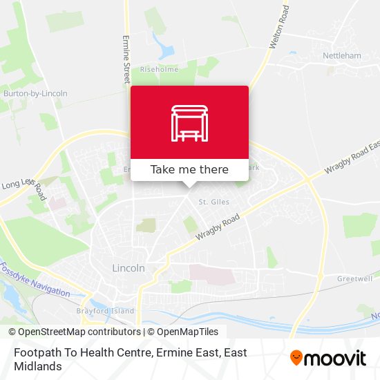 Footpath To Health Centre, Ermine East map