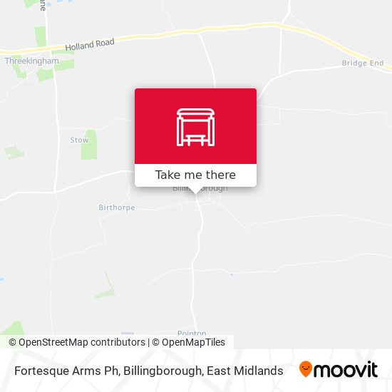 Fortesque Arms Ph, Billingborough map