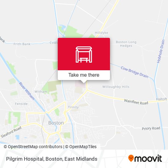 Pilgrim Hospital, Boston map