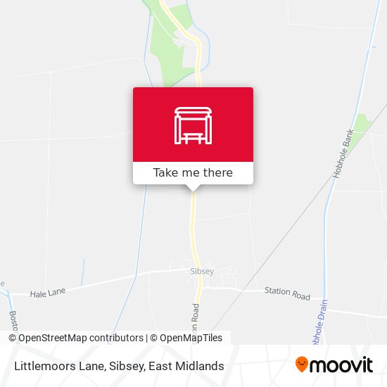 Littlemoors Lane, Sibsey map