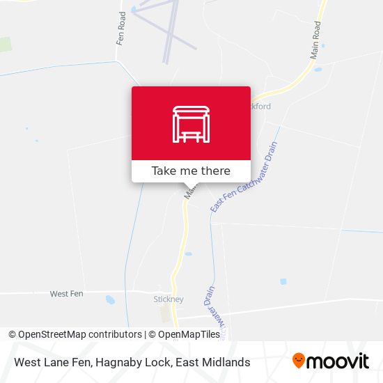West Lane Fen, Hagnaby Lock map