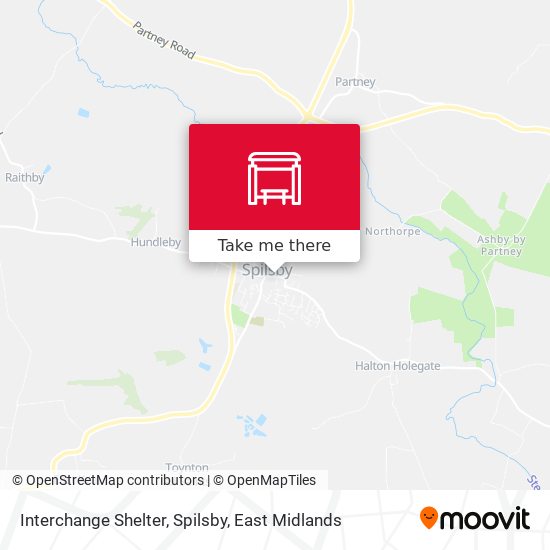 Interchange Shelter, Spilsby map