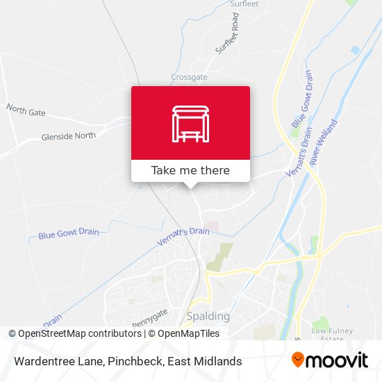 Wardentree Lane, Pinchbeck map
