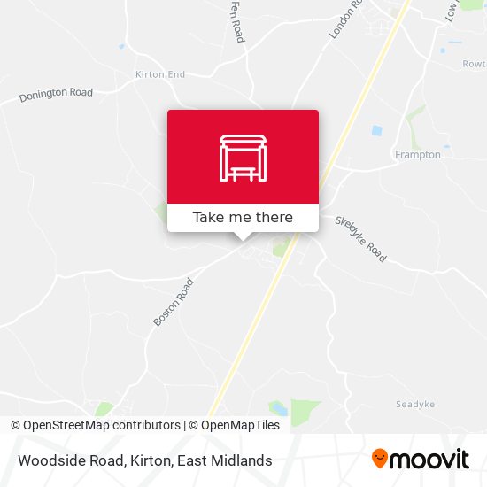 Woodside Road, Kirton map