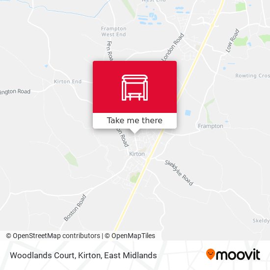 Woodlands Court, Kirton map