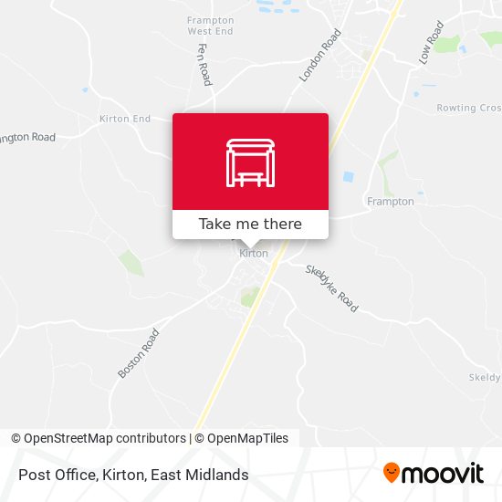 Post Office, Kirton map
