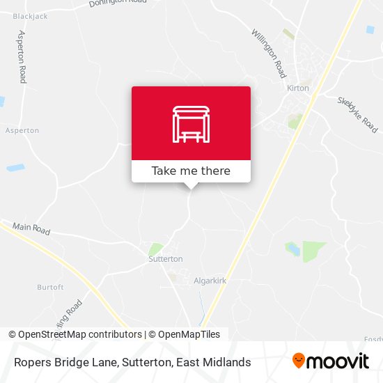 Ropers Bridge Lane, Sutterton map