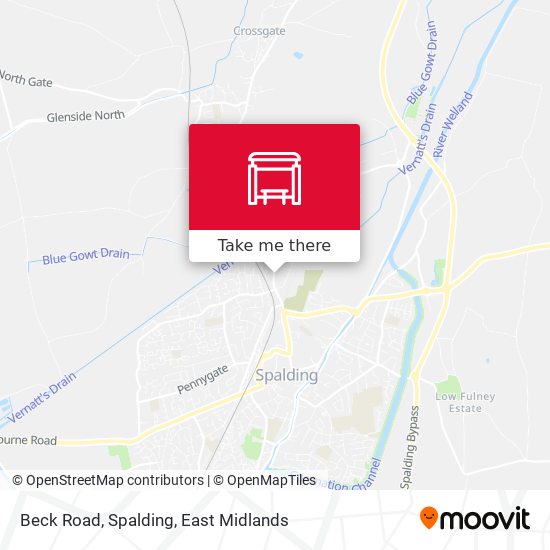 Beck Road, Spalding map