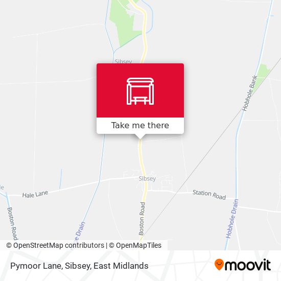 Pymoor Lane, Sibsey map