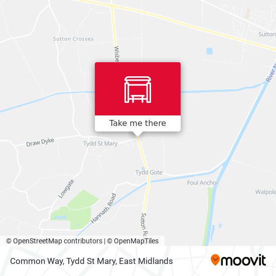 Common Way, Tydd St Mary map