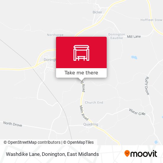 Washdike Lane, Donington map