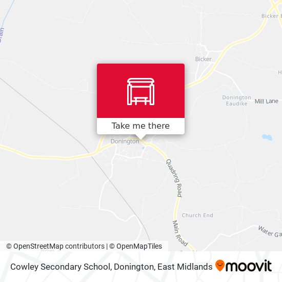 Cowley Secondary School, Donington map