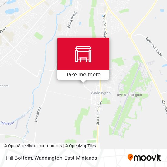 Hill Bottom, Waddington map
