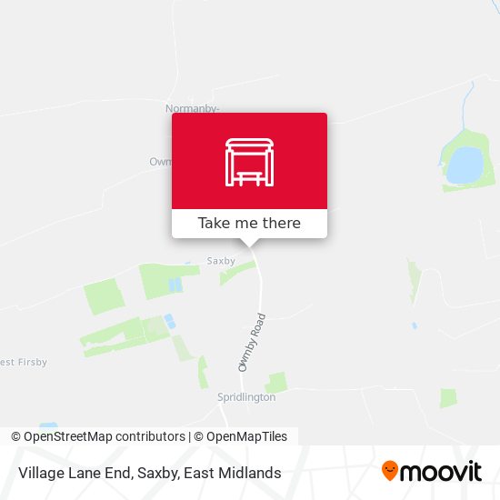 Village Lane End, Saxby map