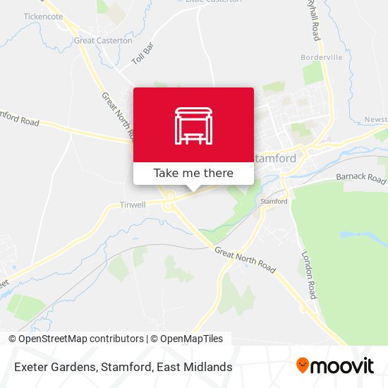 Exeter Gardens, Stamford map