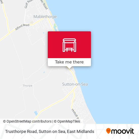 Trusthorpe Road, Sutton on Sea map