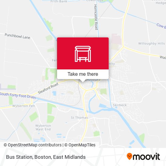 Bus Station, Boston map