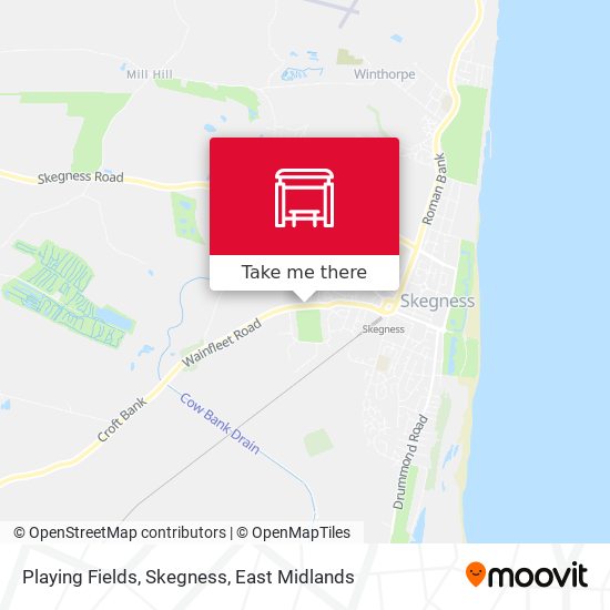 Playing Fields, Skegness map