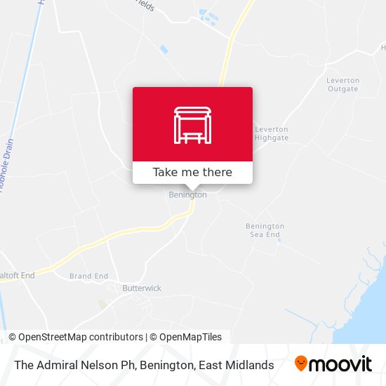 The Admiral Nelson Ph, Benington map