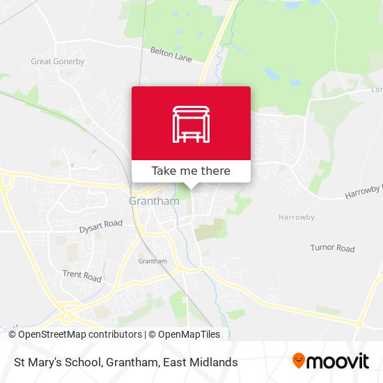 St Mary's School, Grantham map