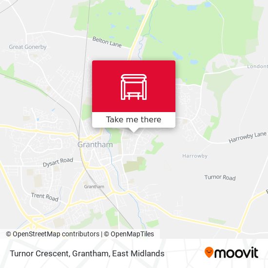 Turnor Crescent, Grantham map