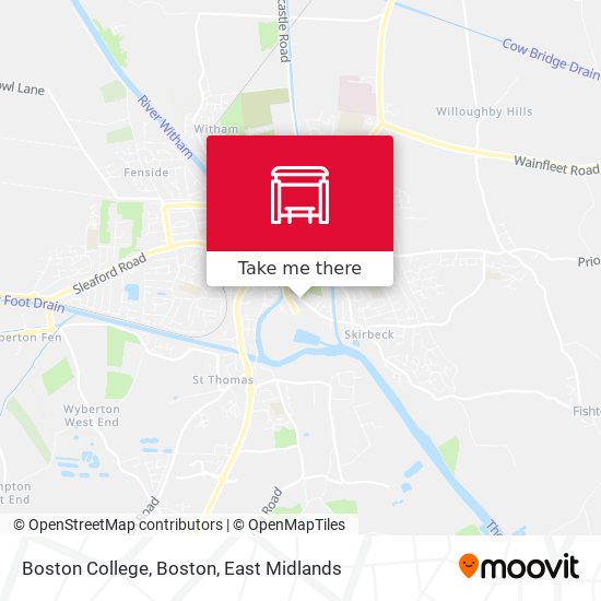 Boston College, Boston map