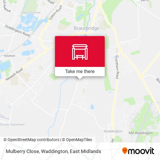 Mulberry Close, Waddington map