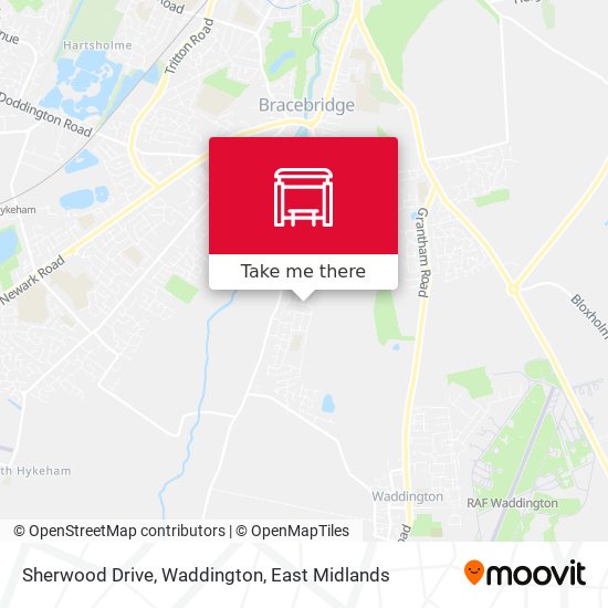 Sherwood Drive, Waddington map