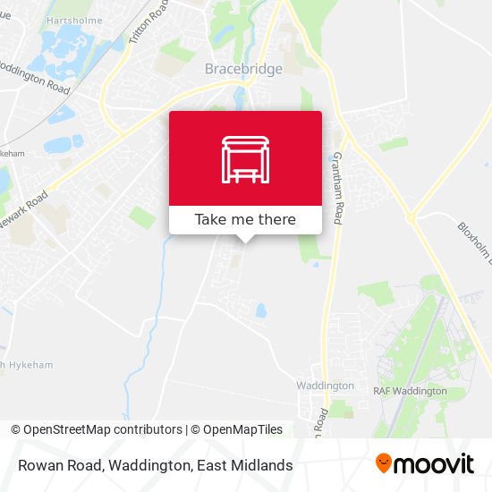Rowan Road, Waddington map