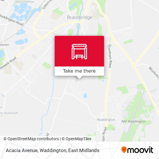 Acacia Avenue, Waddington map