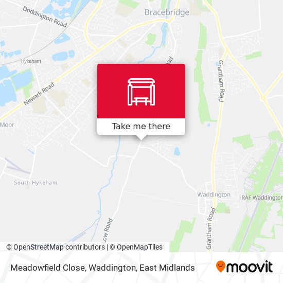 Meadowfield Close, Waddington map