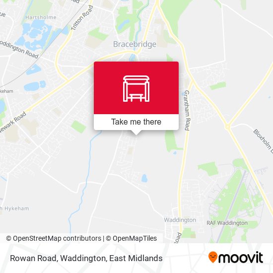 Rowan Road, Waddington map