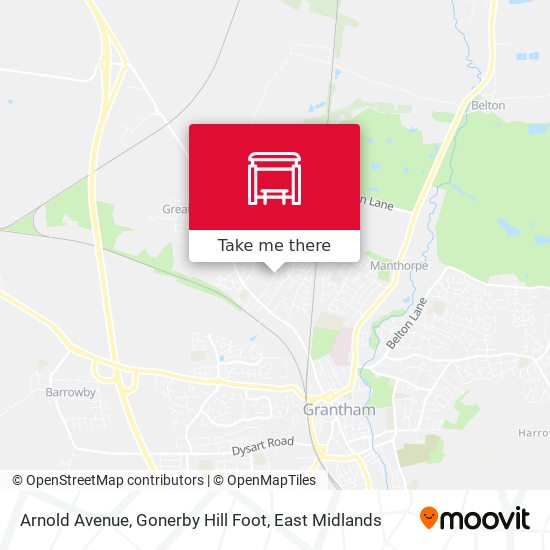 Arnold Avenue, Gonerby Hill Foot map