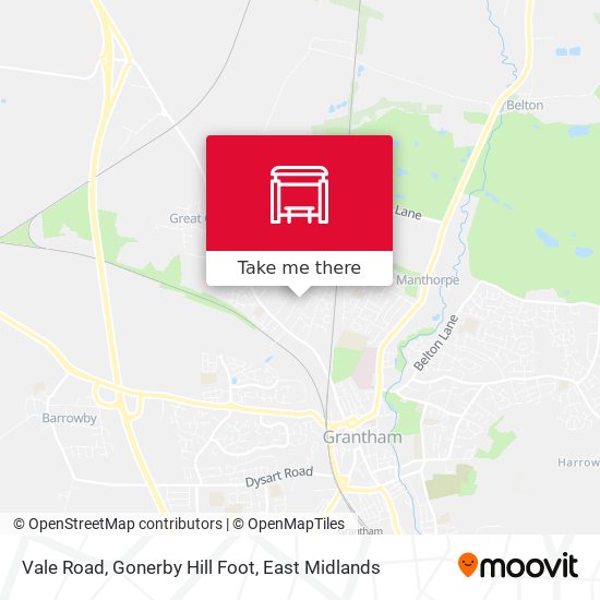 Vale Road, Gonerby Hill Foot map