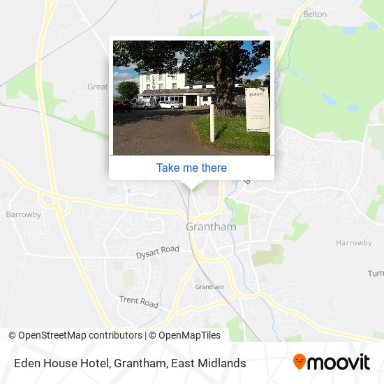 Eden House Hotel, Grantham map