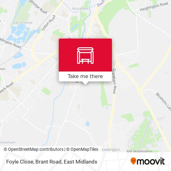 Foyle Close, Brant Road map