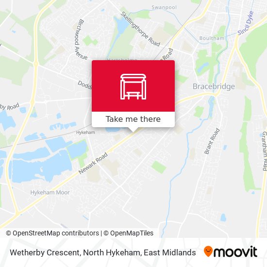 Wetherby Crescent, North Hykeham map
